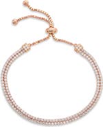 SUZY LEVIAN Double Strand Pavé Bolo Slider Bracelet