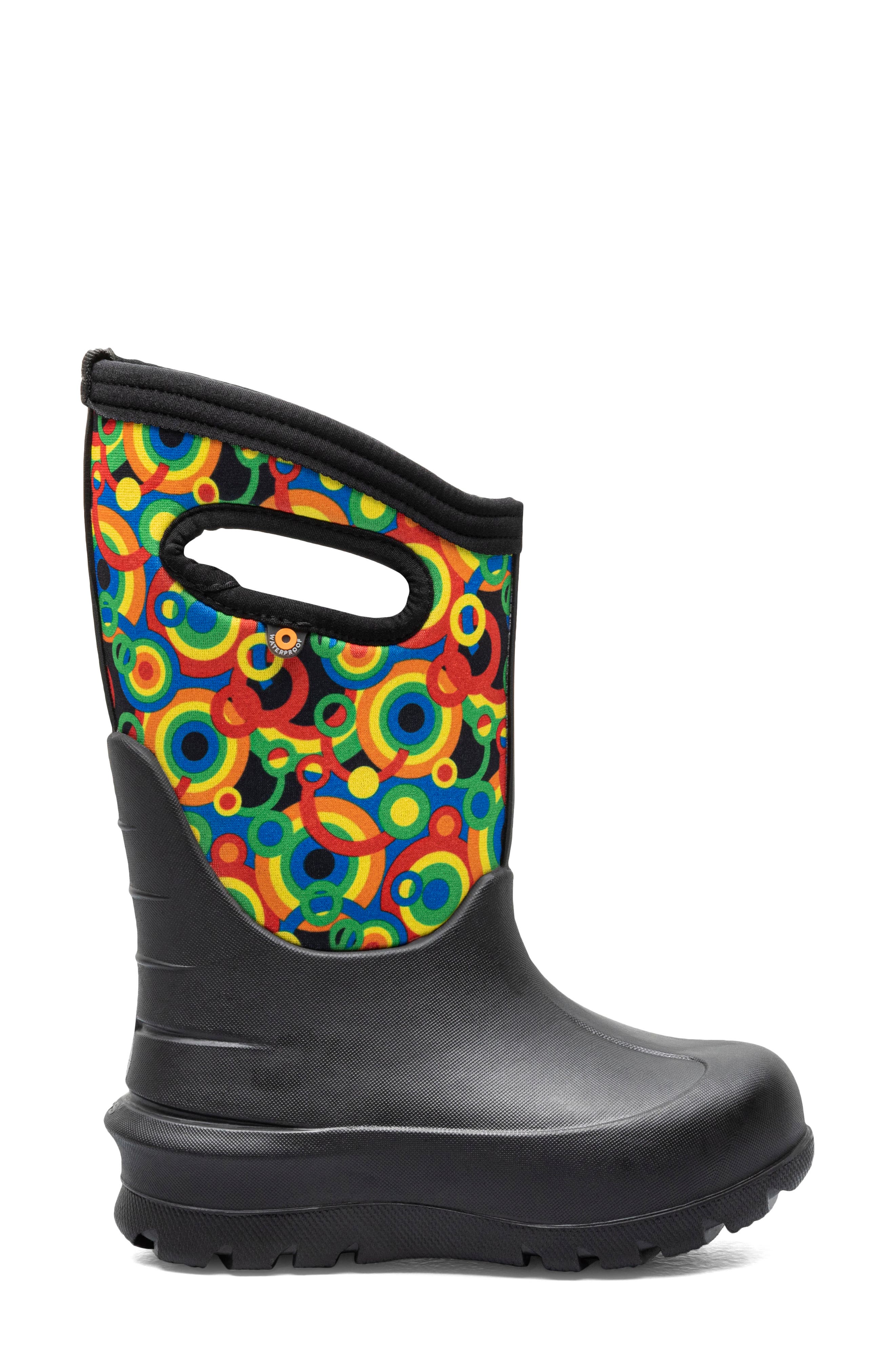 Bogs Kids' Neo-Classic Circle Geo Insulated Waterproof Winter Boot, Alternate, color, 