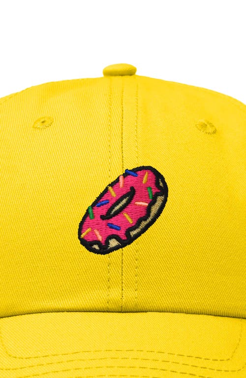 Dalix Donut Embroidered Adjustable Cap In Gold