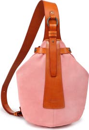 OLD TREND Daisy Leather Trim Sling Bag