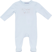 Whipped Cocoa Boy Bonne Nuit Cotton Spandex Snap Back Romper