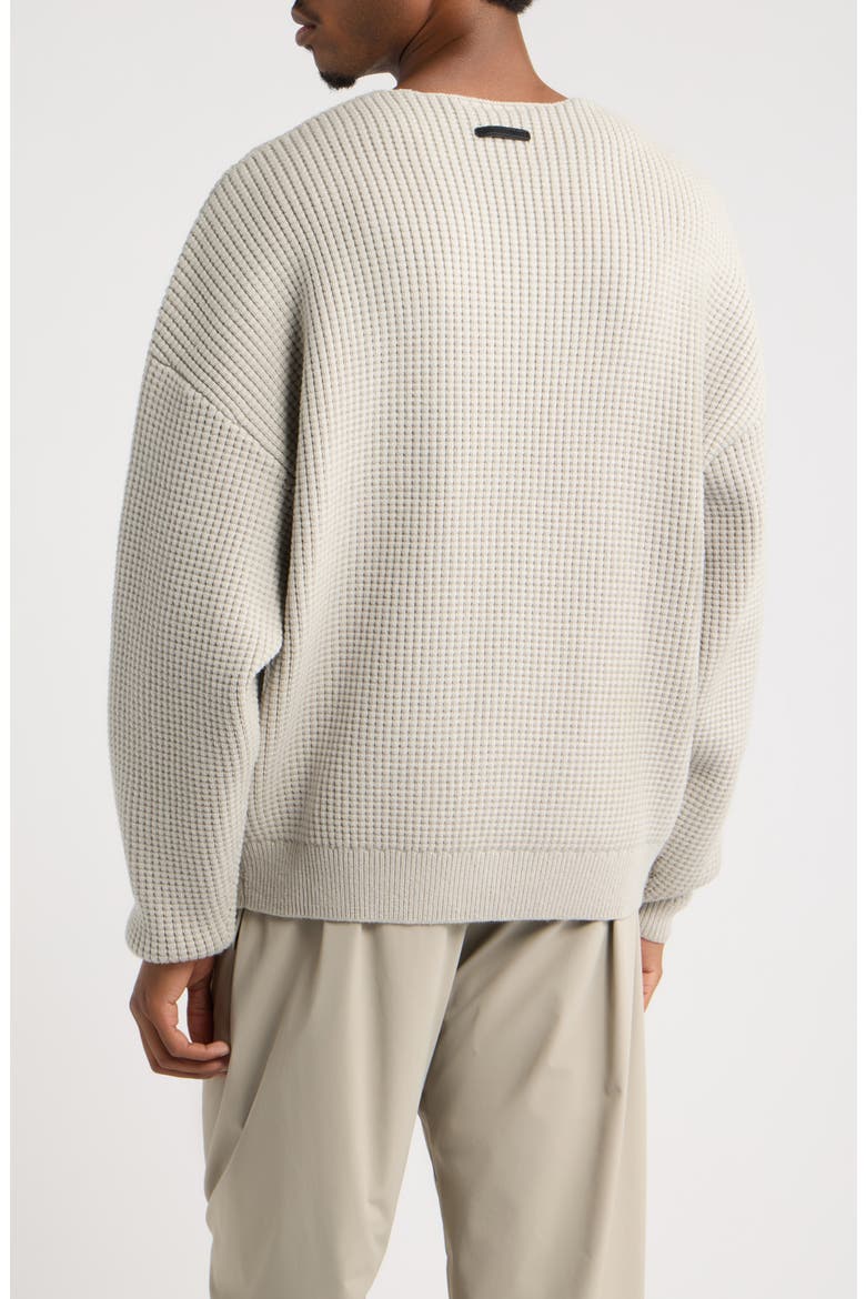 '90s Relaxed Waffle Stitch Sweater, Alternate, color, STONE