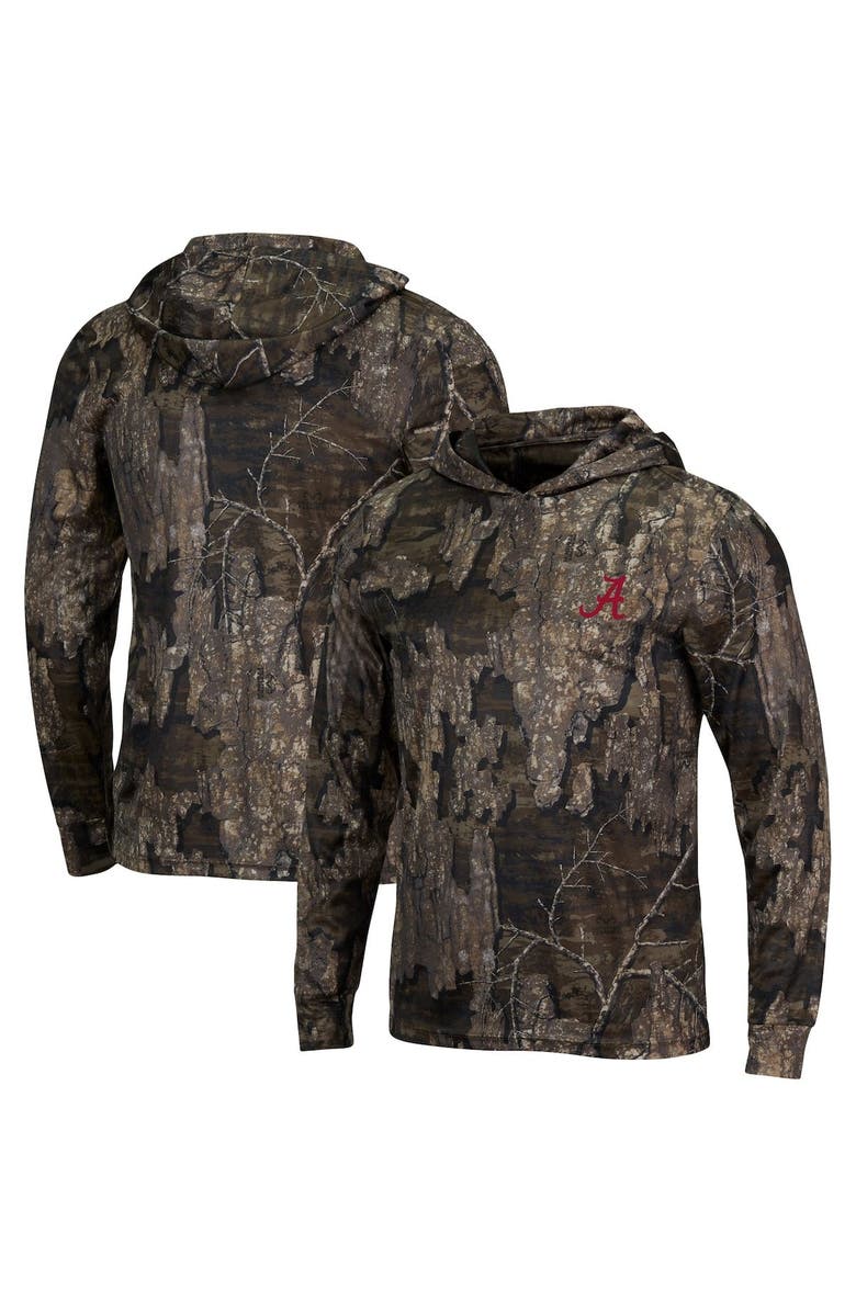 COLOSSEUM Men's Colosseum Realtree Camo Alabama Crimson Tide Long Sleeve Hoodie T-Shirt, Main, color, 