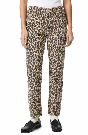 Mavi Jeans New York Leopard Print Ankle Straight Leg Jeans