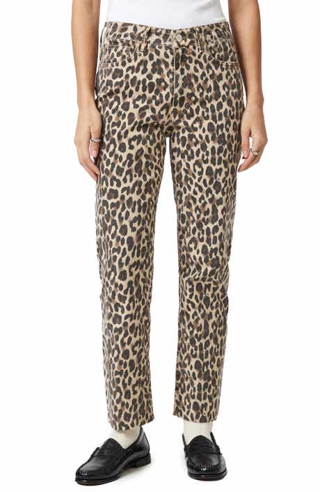 Mavi Jeans New York Leopard Print Ankle Straight Leg Jeans