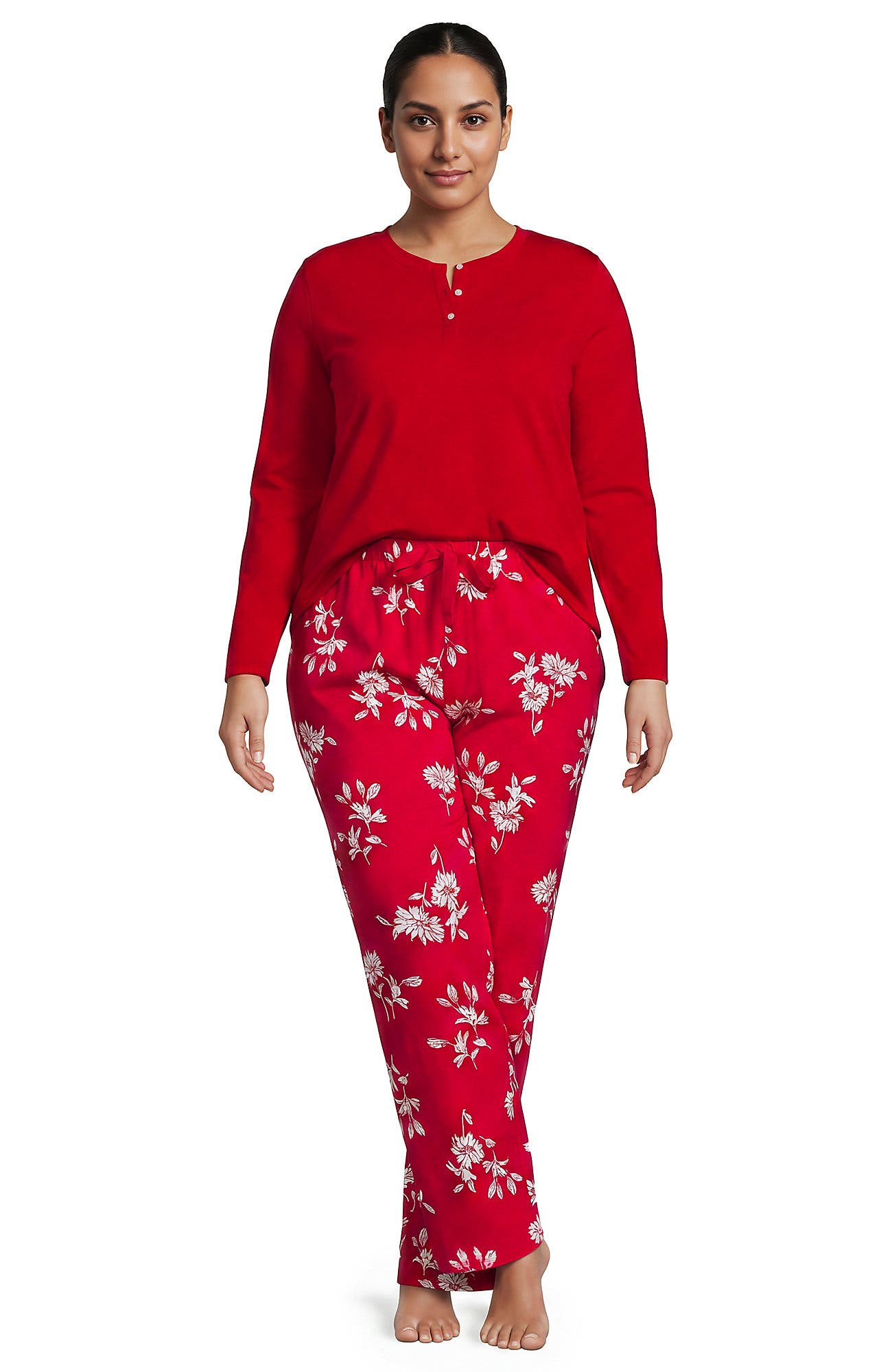 selected Compass Red/Ivory Floral
