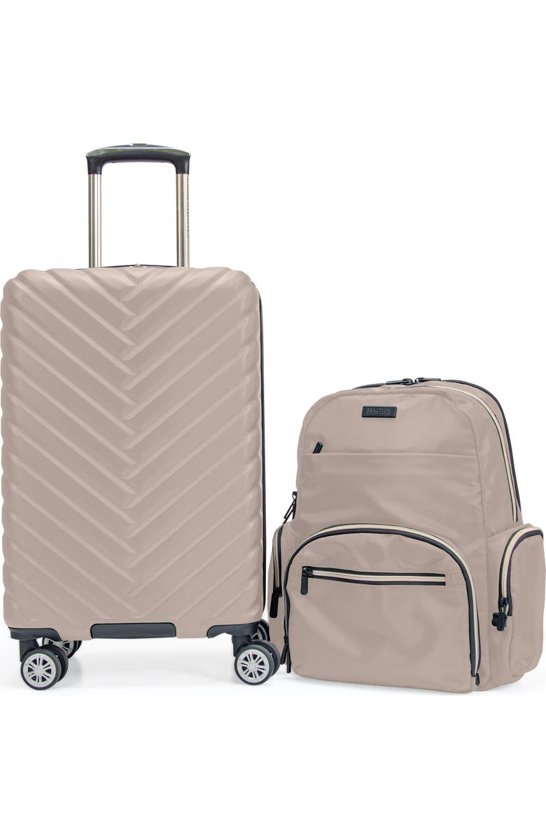 Kenneth Cole Madison Square 2-Piece Hardside Carry-On Luggage & Backpack Set, Main, color, Taupe