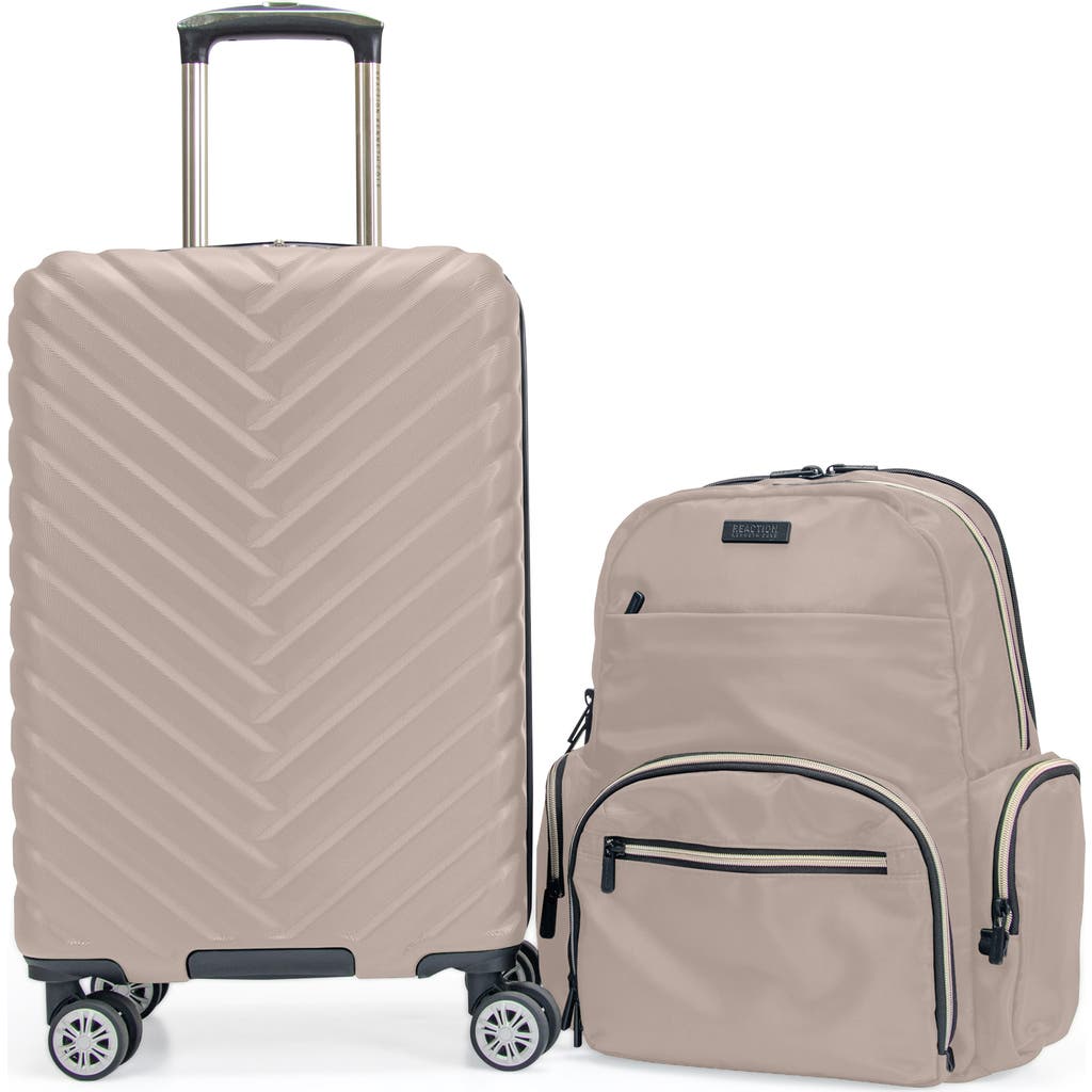 Kenneth Cole Madison Square 2-piece Hardside Carry-on Luggage & Backpack Set In Brown