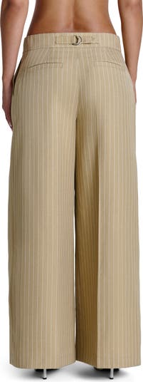 Pinstripe Wide Leg Pants