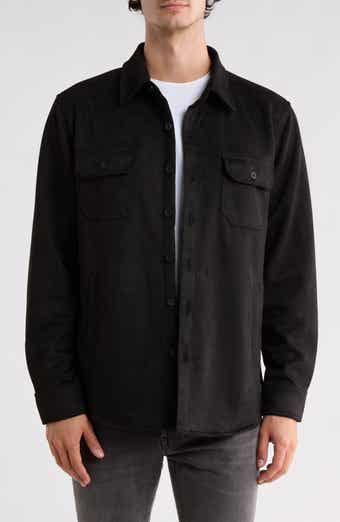 Faux Suede Shirt Jacket