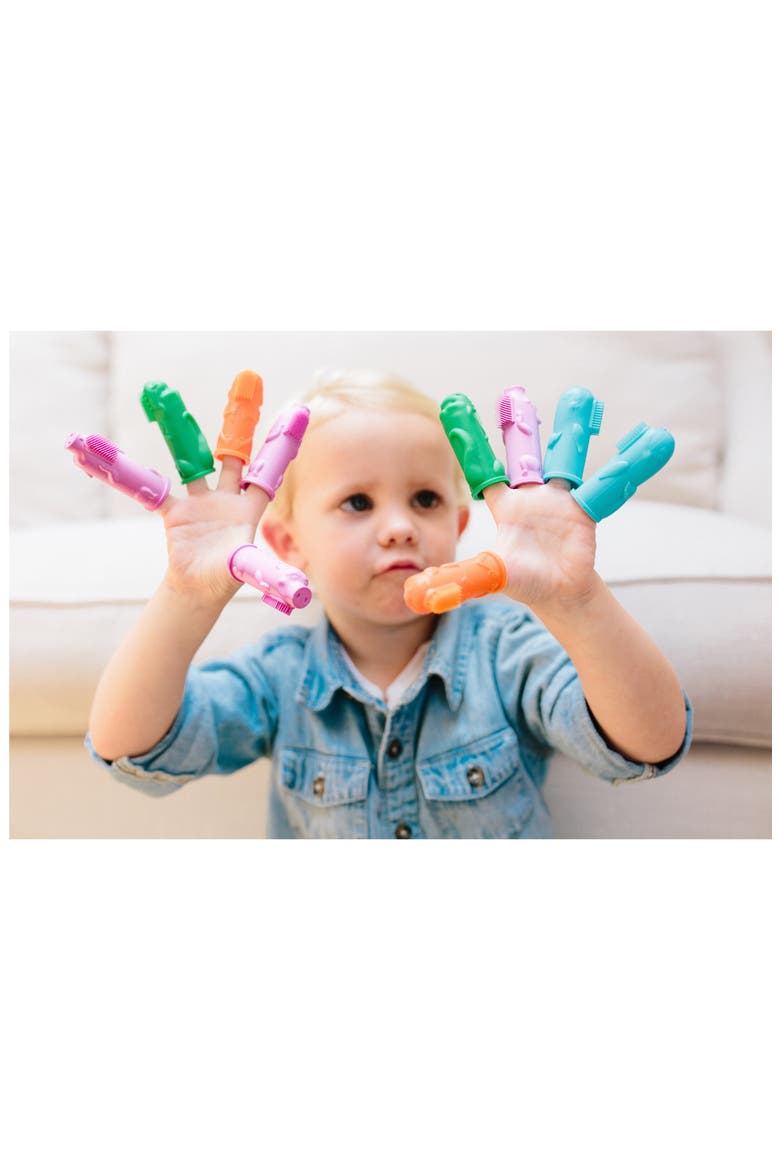 Book & Finger Puppet Toothbrush, Alternate, color, BLUE