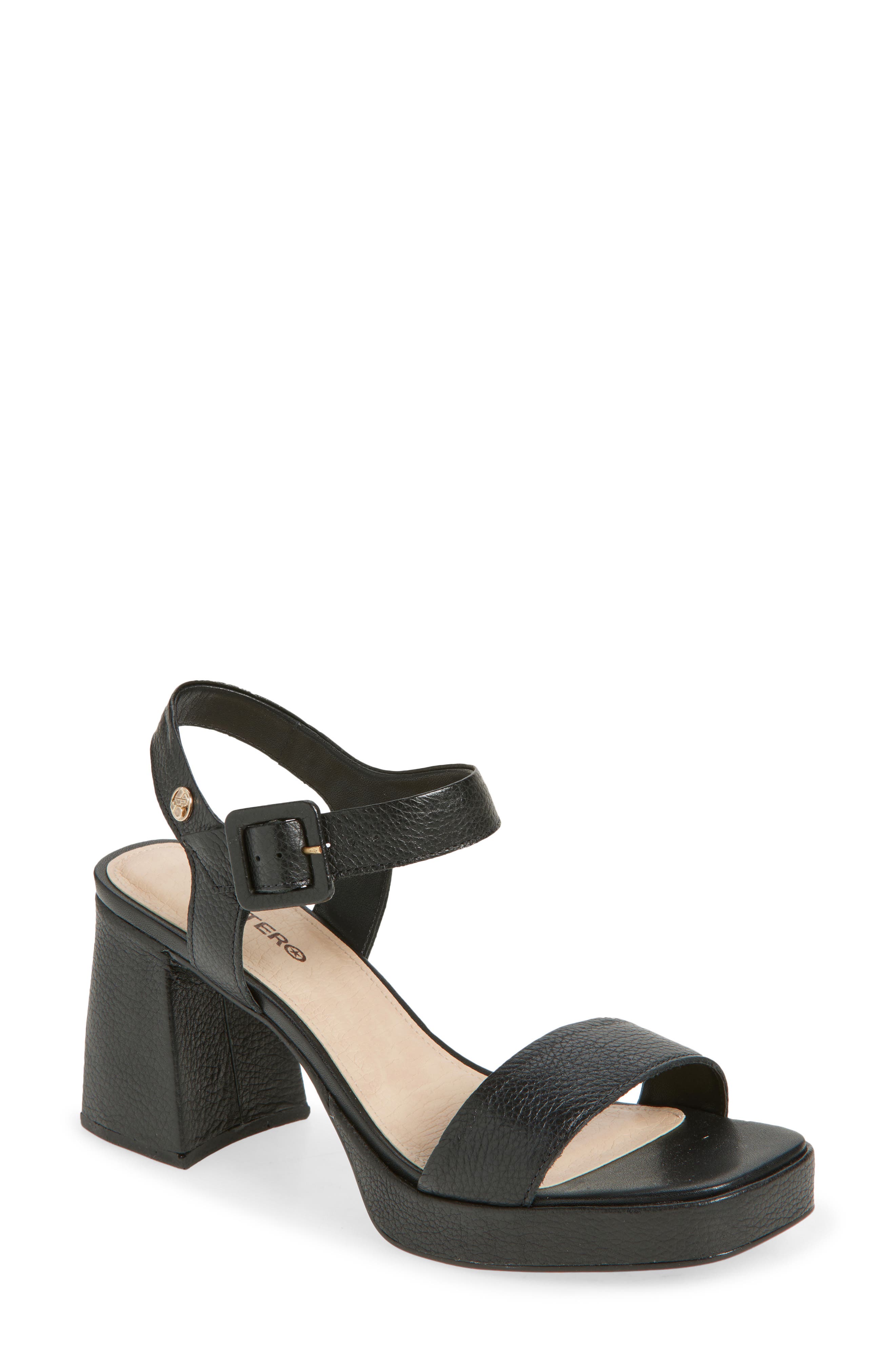Bottero Britnet Ankle Strap Platform Sandal, Main, color, Preto