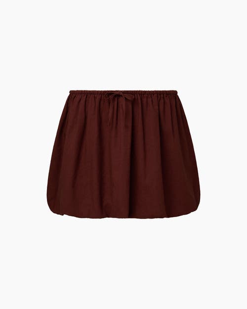 Shop Onia Air Linen Bubble Mini Skirt In Rum