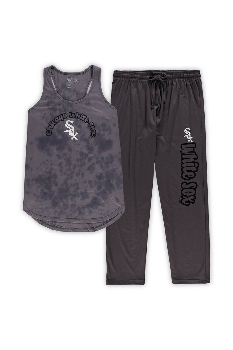 Women's Concepts Sport Charcoal Chicago White Sox Plus Size Jersey Tank Top & Pants Sleep Set, Main, color, Charcoal