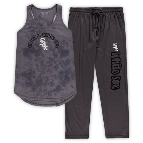 Women's Concepts Sport Charcoal Chicago White Sox Plus Size Jersey Tank Top & Pants Sleep Set