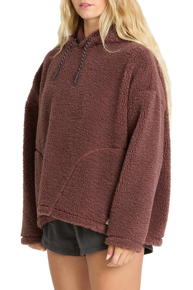 Time Out Sherpa Hoodie, Alternate, color, ESPRESSO