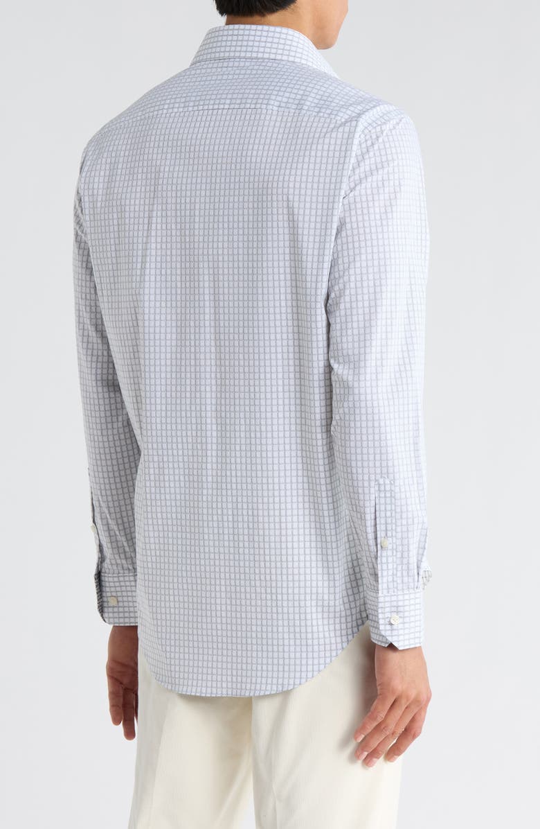 Ted Baker London Slim Fit Four-Season Performance Dress Shirt, Alternate, color, Green Multi