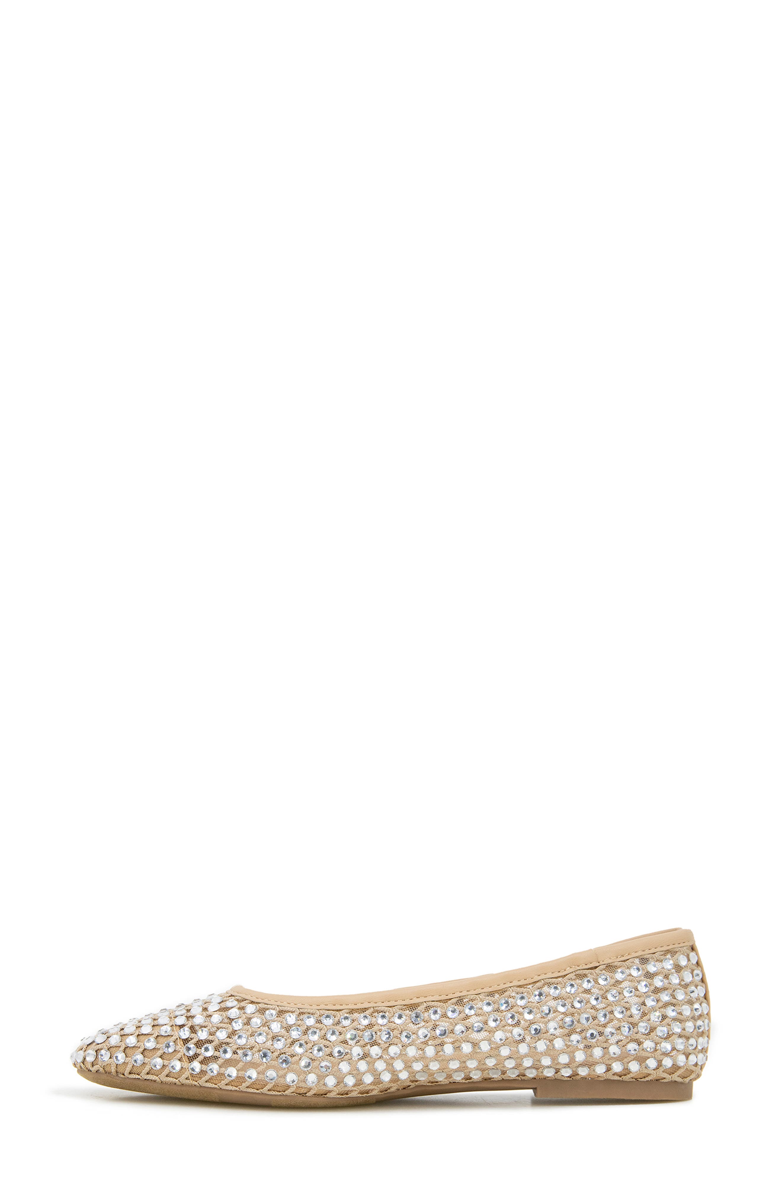 XOXO Dobsi Rhinestone Embellished Flat, Alternate, color, Light Taupe