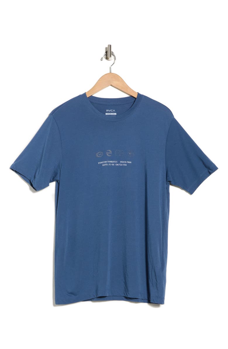RVCA Symbol Stacks Sport T-Shirt, Alternate, color, Dark Denim