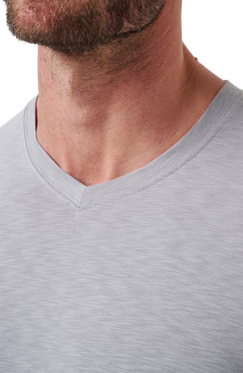 TravisMathew Cloud Trim Fit Slubbed T-Shirt, Alternate, color, Sleet