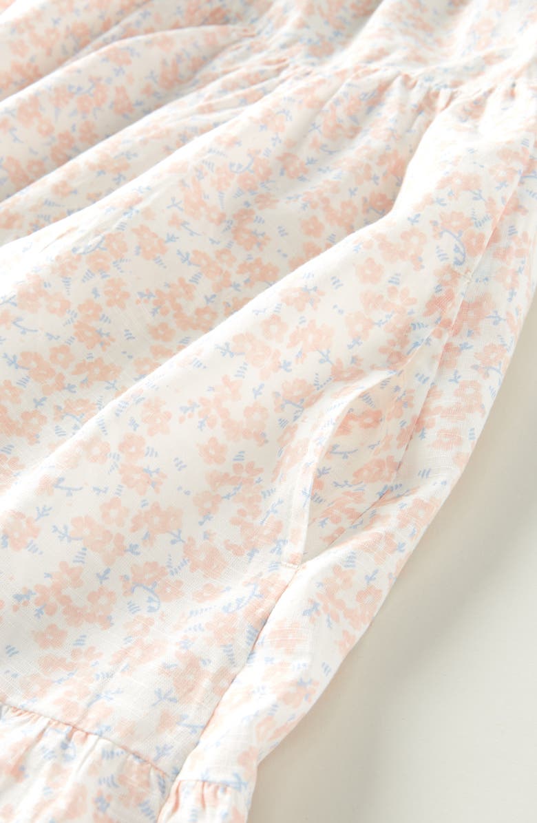 Nordstrom Kids' Floral Print Cotton Dress, Alternate, color, Ivory Egret- Pink Nora Ditsy