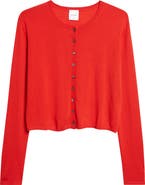 LESET James Merino Wool Crewneck Cardigan