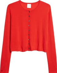 LESET James Merino Wool Crewneck Cardigan
