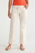 Re/Done Laguna Drawstring Straight Leg Cotton Pants