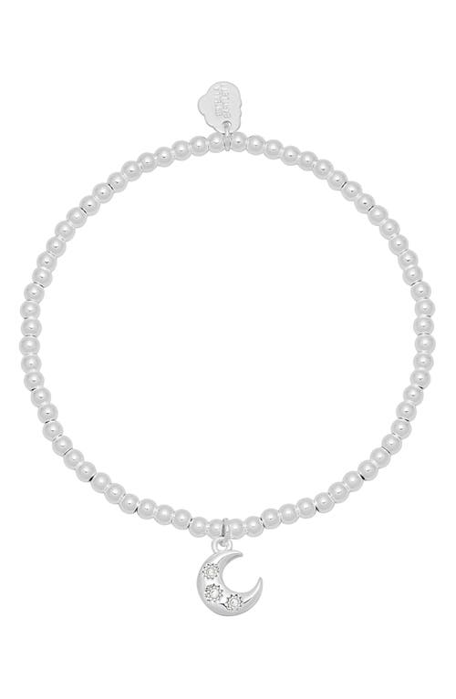Estella Bartlett Sienna Moon Beaded Stretch Bracelet In Metallic