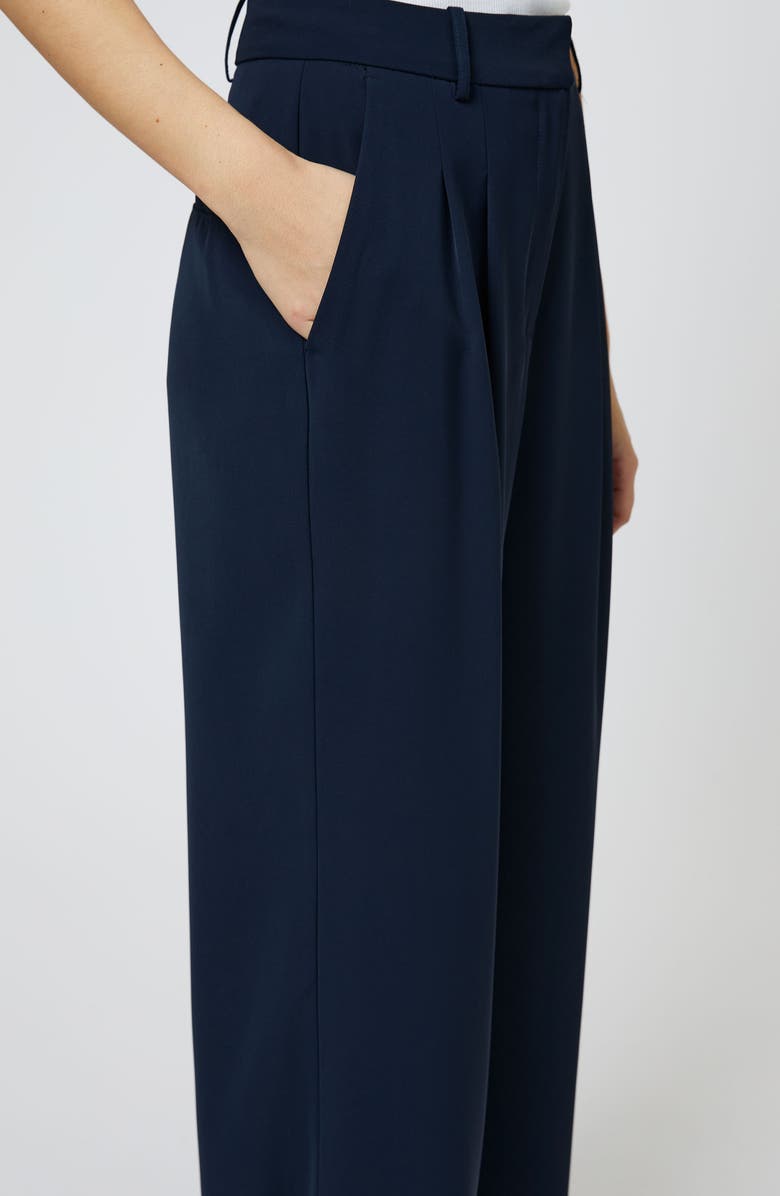 French Connection Harrie Wide Leg Suiting Pants, Alternate, color, Marine