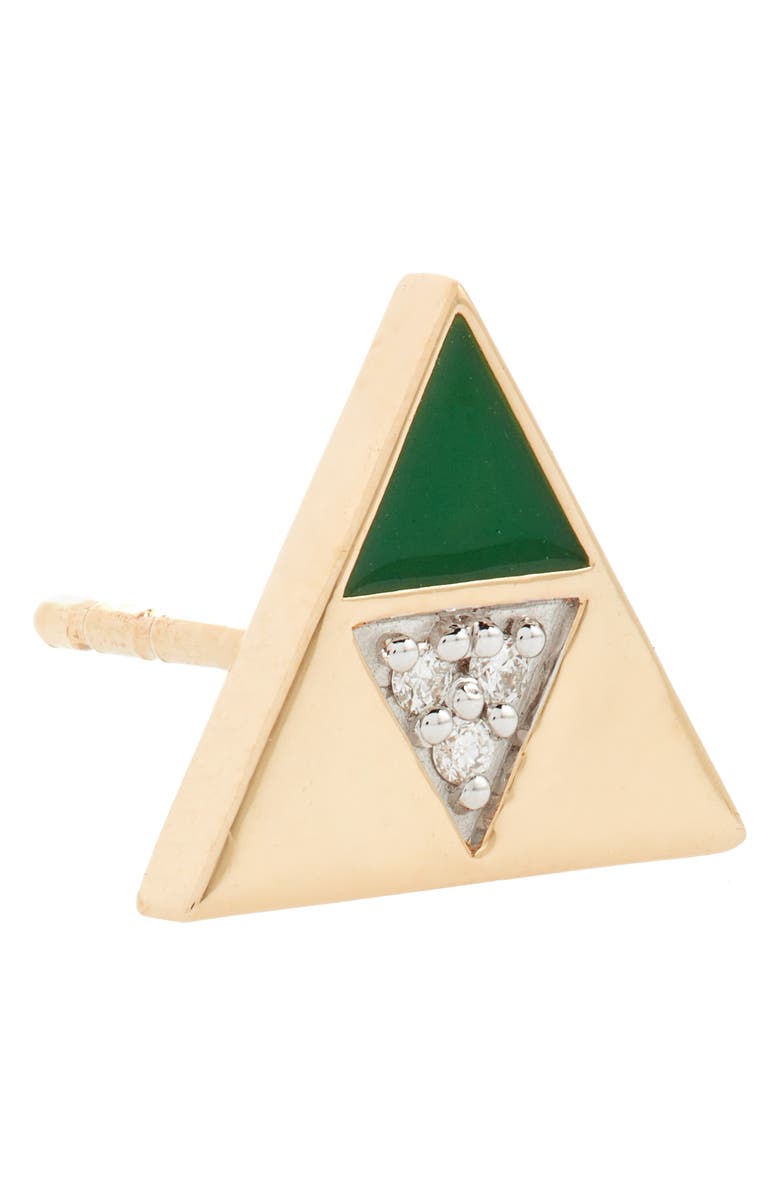 Harwell Godfrey Enamel & Diamond Triangle Stud Earrings, Alternate, color,