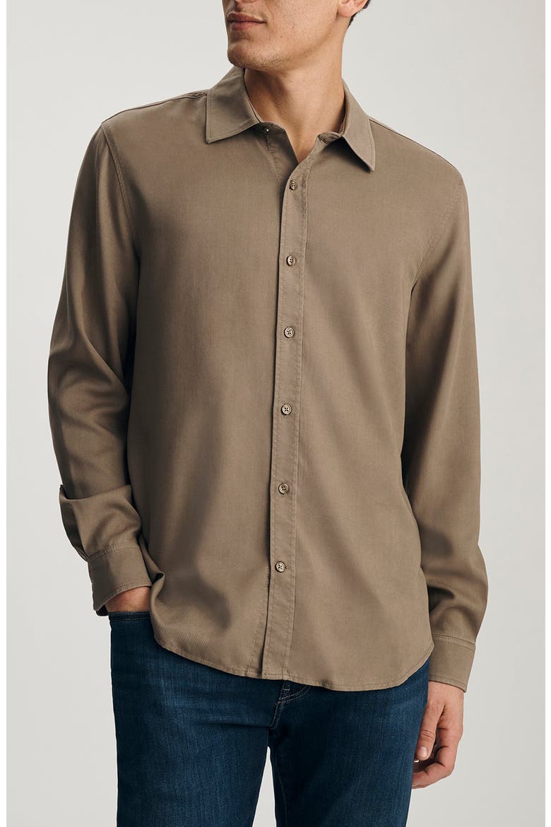 Regular Fit Button-Up Shirt, Main, color, MOREL