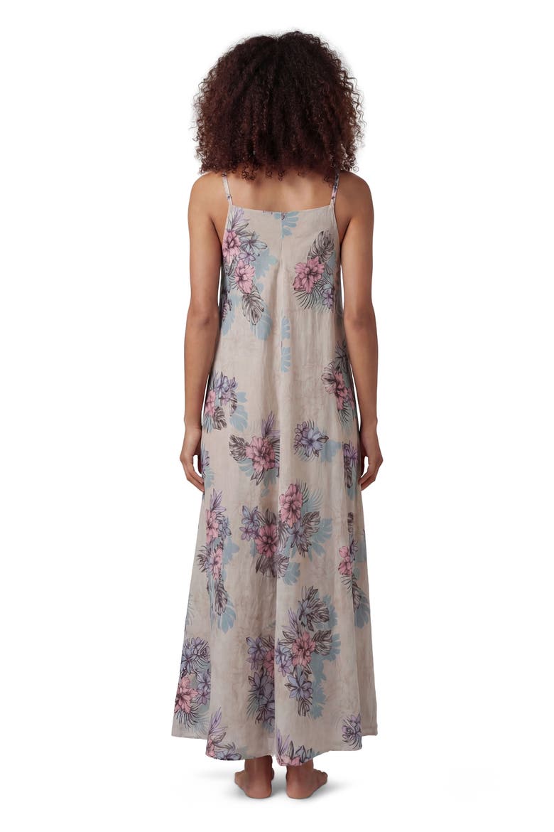 Exotic Floral Womens Linen Oversized Dress, Alternate, color, EXOTIC FLORAL NATURAL