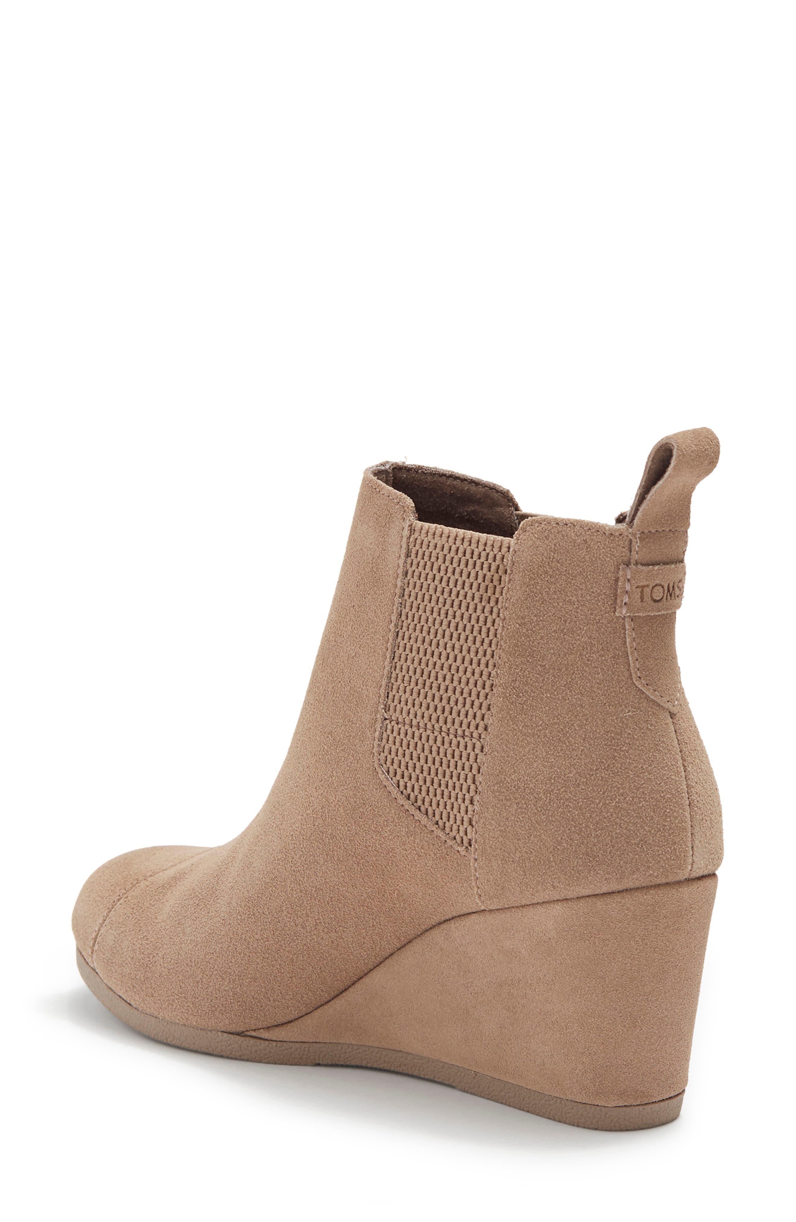 Kayley Wedge Bootie, Alternate, color, TAUPE GREY SUEDE