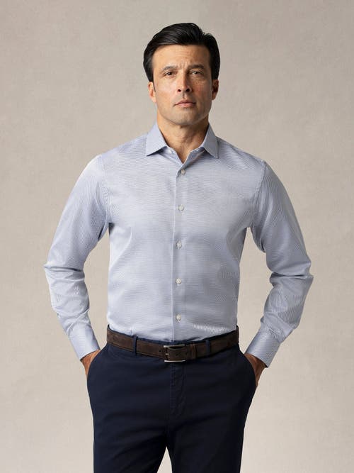 Robert Talbott Reynolds Hopsack Contemporary Fit Shirt In Navy