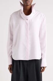 Givenchy Back to Front Stand Collar Cotton Shirt