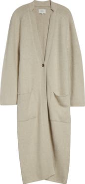 LOULOU DE SAISON Smet Mercerized Wool & Yak Hair Blend Maxi Cardigan