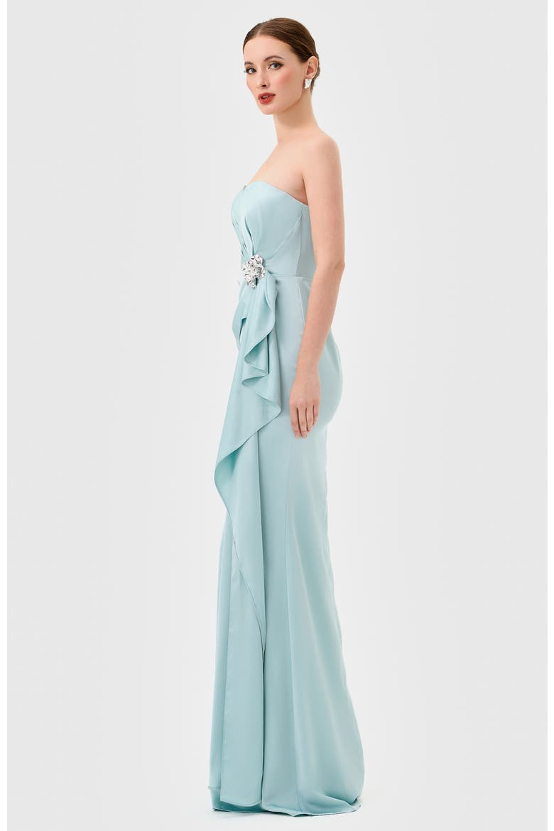 Sereya Strapless Gown, Alternate, color, BLUE
