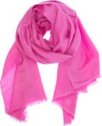 SAACHI Cashmere Silk Eyelash Fringe Scarf