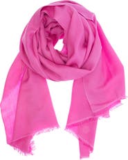 SAACHI Cashmere Silk Eyelash Fringe Scarf