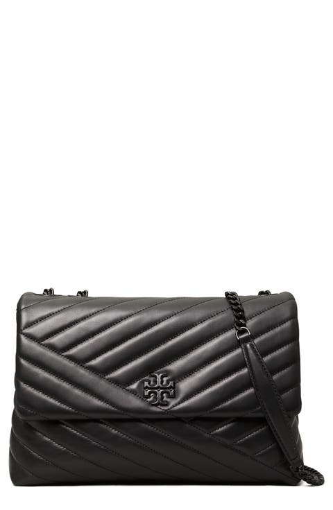 Kira Chevron Quilted Convertible Leather Crossbody Bag