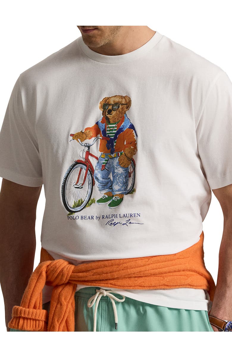 Polo Ralph Lauren Big & Tall Summer Bear T-Shirt, Alternate, color, White