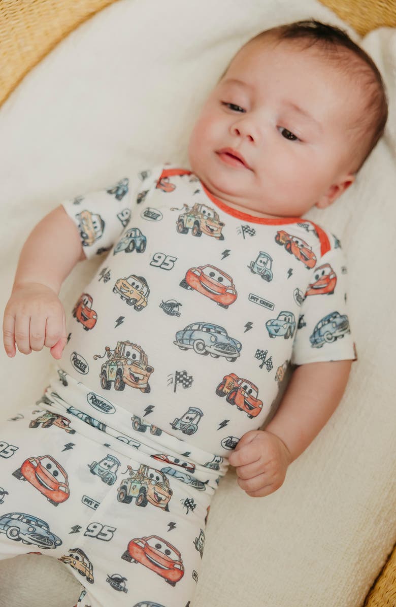Copper Pearl Disney Pixar Cars Print Bodysuit, Alternate, color, Pixar Cars