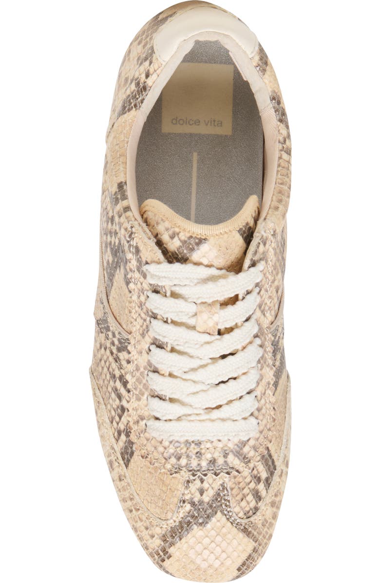 Dolce Vita Dorie Sneaker, Alternate, color, Natural Snake Embossed Leather