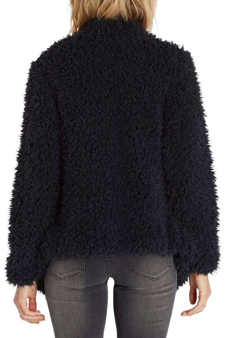 Do It Fur Love Faux Fur Jacket, Alternate, color, BLACK