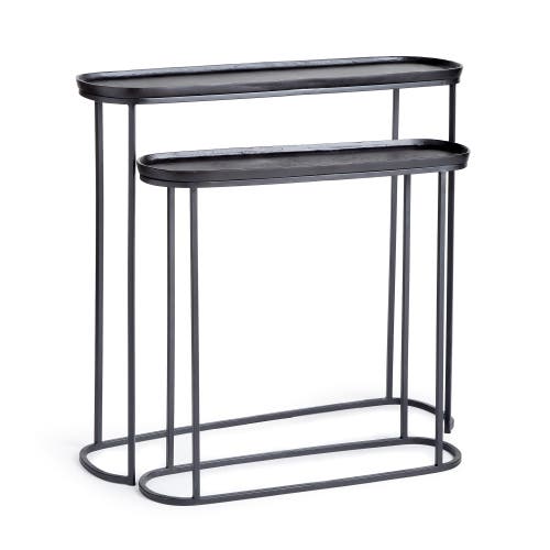 Napa Home & Garden Ziva Console Tables Set Of 2 In Black