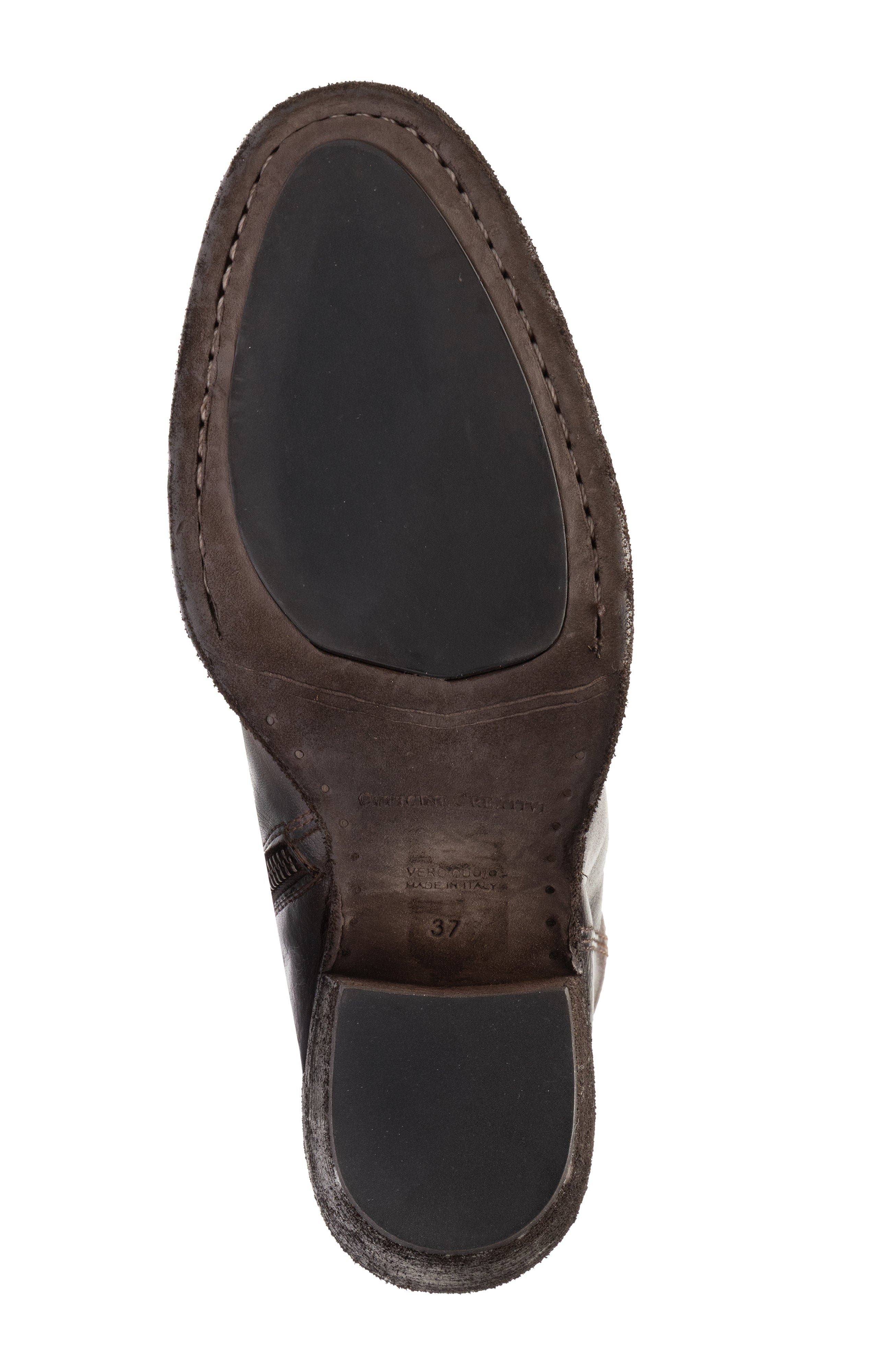 Officine Creative Sydne 008 Leather Pointed-Toe Bootie, Alternate, color, Dark Brown