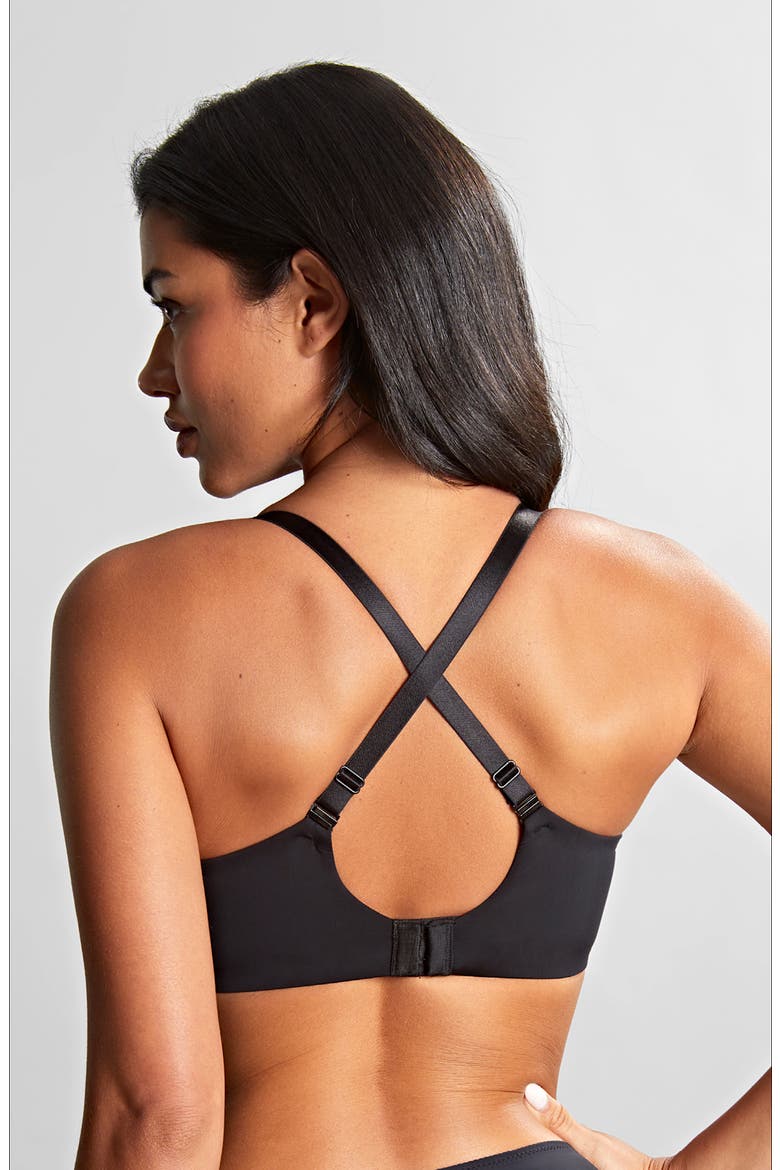 365 Underwire Smooth & Seamless Plunge T-Shirt Bra, Alternate, color, BLACK