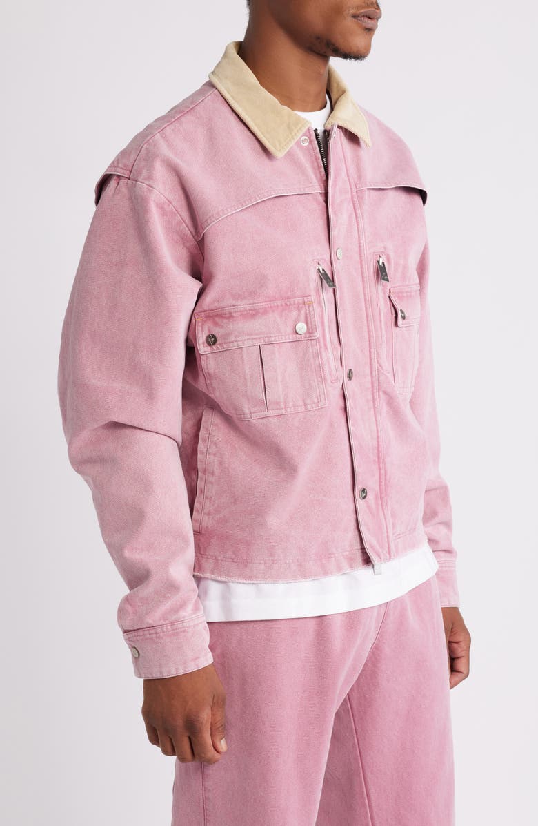 DIET STARTS MONDAY Hopkins Raw Edge Cotton Canvas Work Jacket, Alternate, color, 