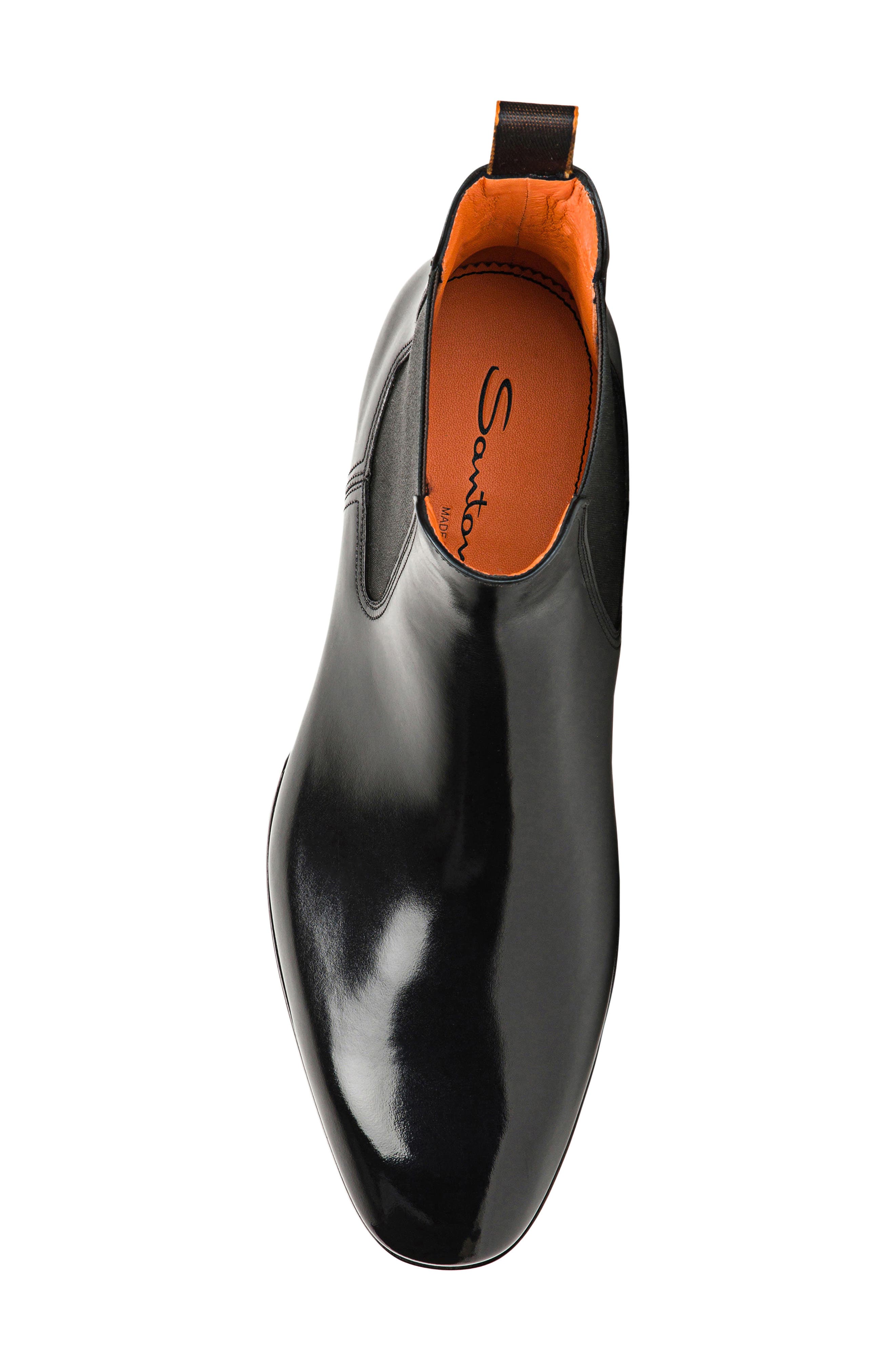 Archer Leather Chelsea Boot, Alternate, color, BLACK